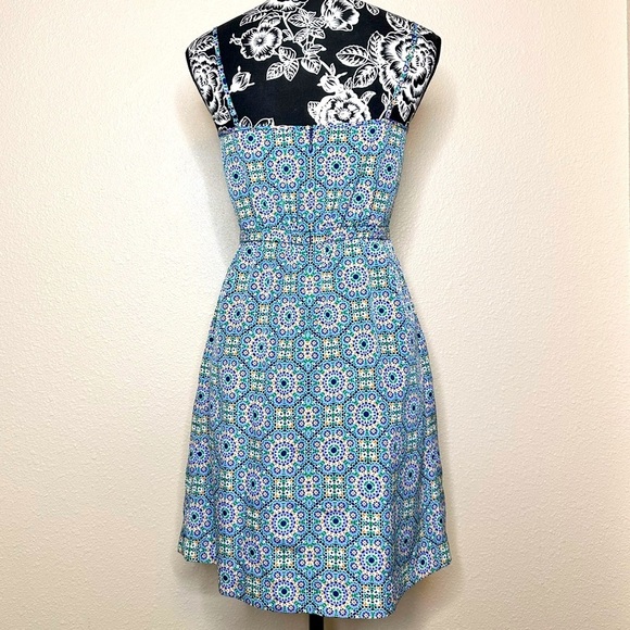 J. Crew Stain Glass Patter Mini Dress Size 0 - Picture 2 of 10